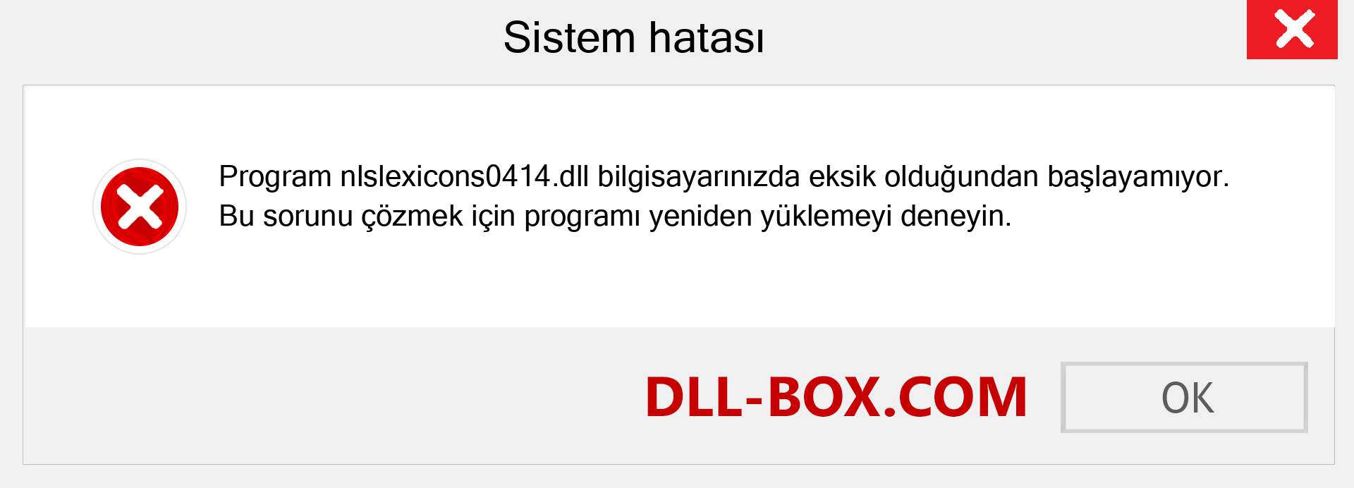 nlslexicons0414.dll dosyası eksik mi? Windows 7, 8, 10 için İndirin - Windows'ta nlslexicons0414 dll Eksik Hatasını Düzeltin, fotoğraflar, resimler